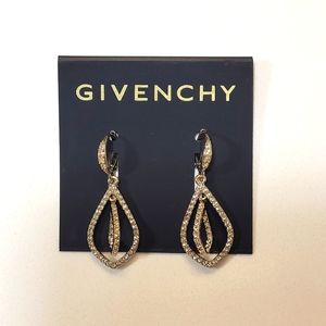 Gold-Tone Pavé Orbital Drop Earrings